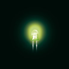 LED 5mm, standard, zelena