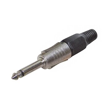 Jack 6.3 mm, mono, crni, metalni